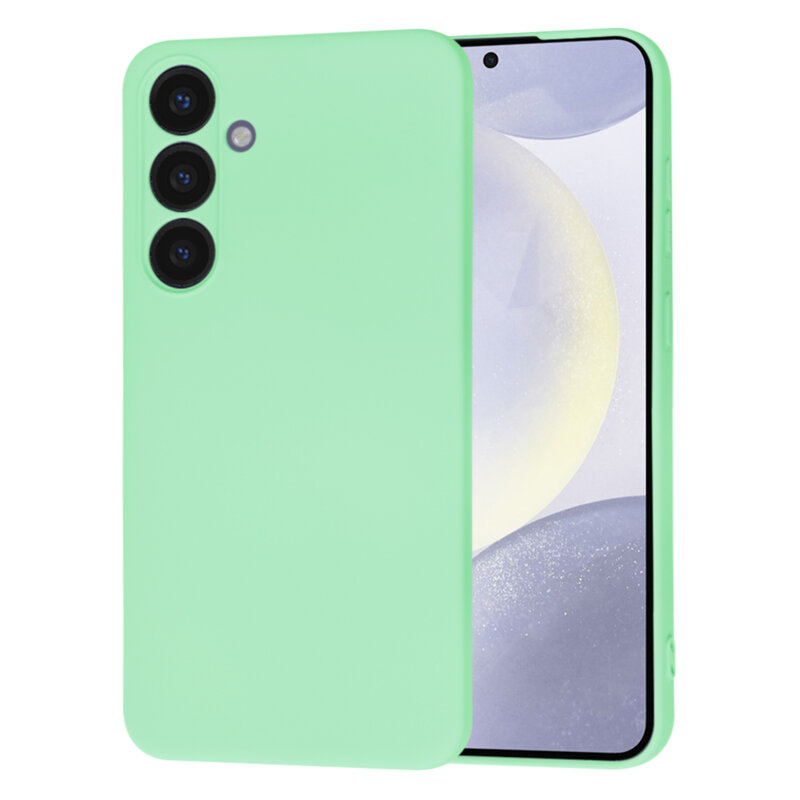 Husa silicon Samsung Galaxy S24 Plus Techsuit SoftFlex, verde deschis