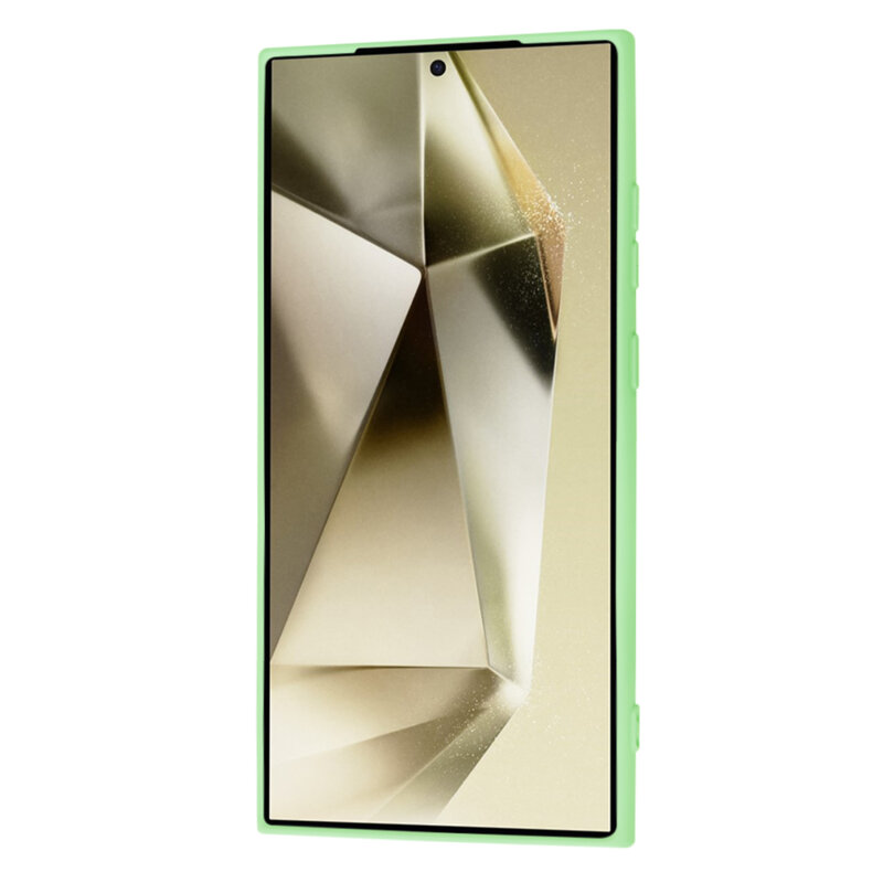 Husa silicon Samsung Galaxy S24 Ultra Techsuit SoftFlex, verde deschis
