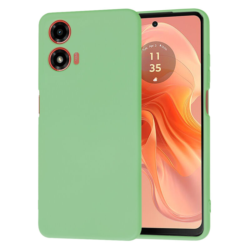 Husa silicon Motorola Moto G04 Techsuit SoftFlex, verde deschis