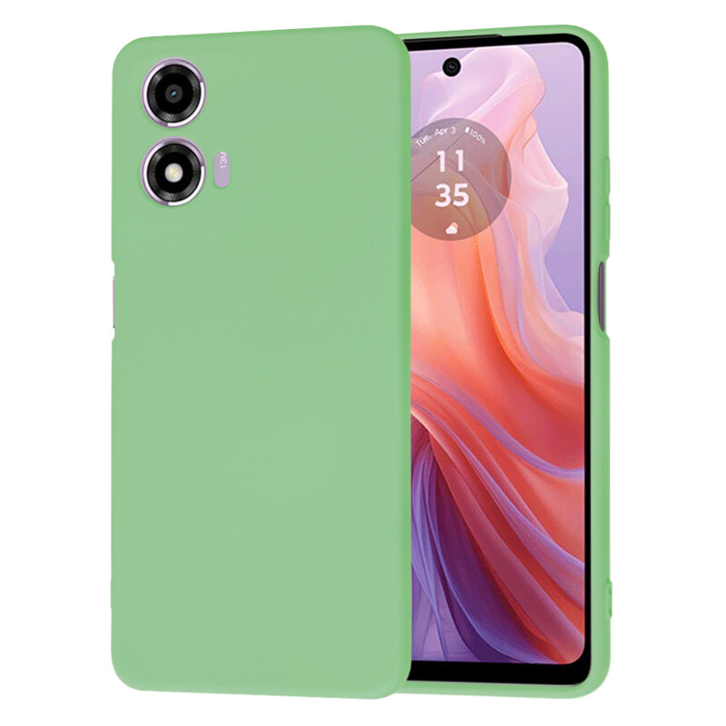 Husa silicon Motorola Moto E14 Techsuit SoftFlex, verde deschis