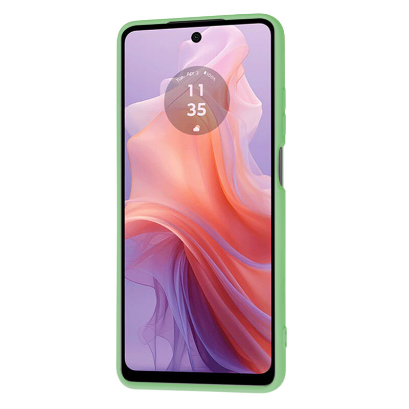 Husa silicon Motorola Moto E14 Techsuit SoftFlex, verde deschis