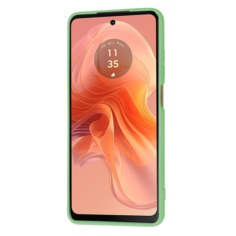 Husa silicon Motorola Moto G04s Techsuit SoftFlex, verde deschis