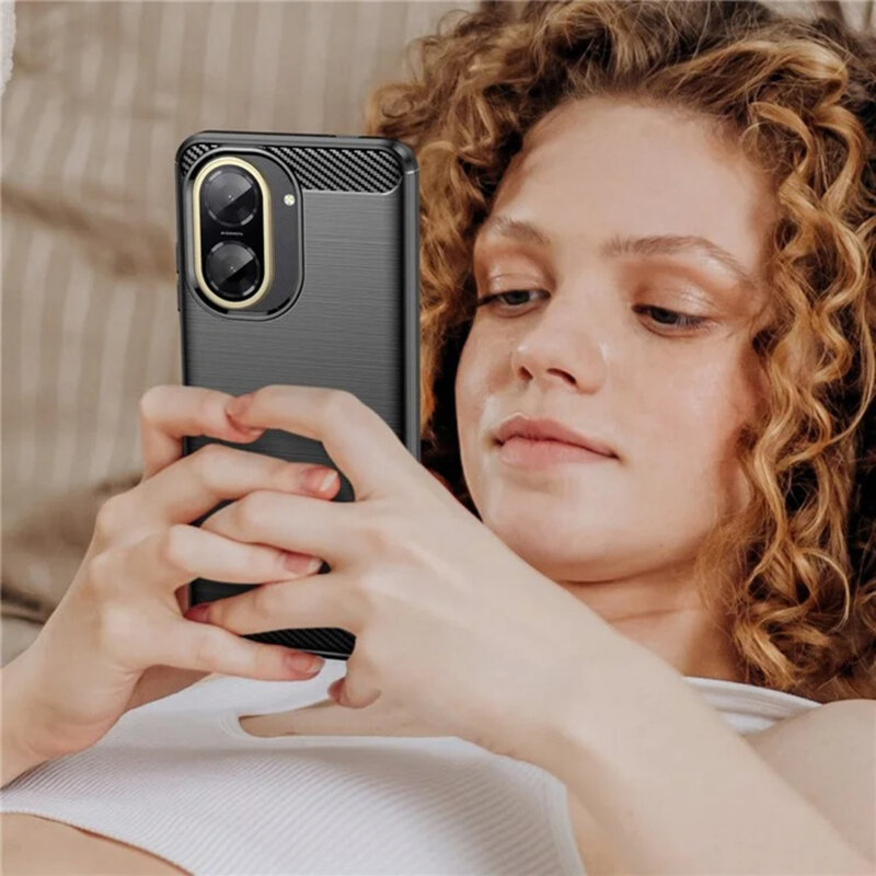 Husa Xiaomi Redmi A5 4G (Standard) Techsuit Carbon Silicone, negru