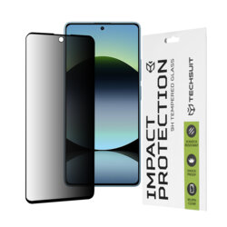 Folie sticla Xiaomi Redmi Note 14S Techsuit 111D Privacy Full Glue, negru