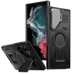 Husa Samsung Galaxy S23 Ultra protectie camera Techsuit CamVault MagSafe, negru