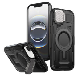 Husa iPhone 16e protectie camera Techsuit CamVault MagSafe, negru