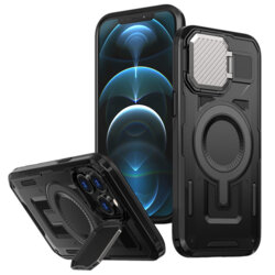 Husa iPhone 12 Pro Max protectie camera Techsuit CamVault MagSafe, negru