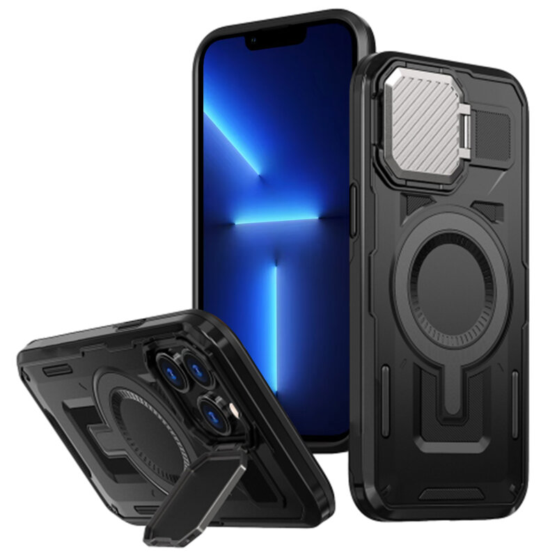 Husa iPhone 13 Pro Max protectie camera Techsuit CamVault MagSafe, negru