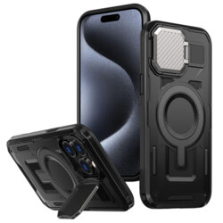 Husa iPhone 15 Pro protectie camera Techsuit CamVault MagSafe, negru