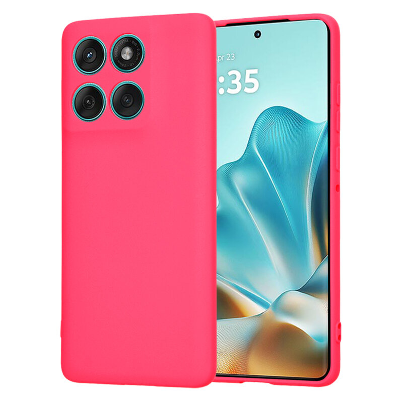 Husa silicon Motorola Edge 60 Techsuit SoftFlex, fucsia