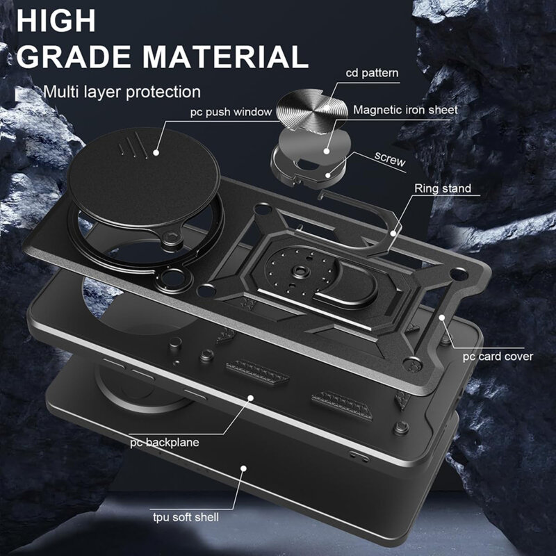 Husa Xiaomi Redmi A5 4G (Regional) protectie camera Techsuit CamShield Series, negru