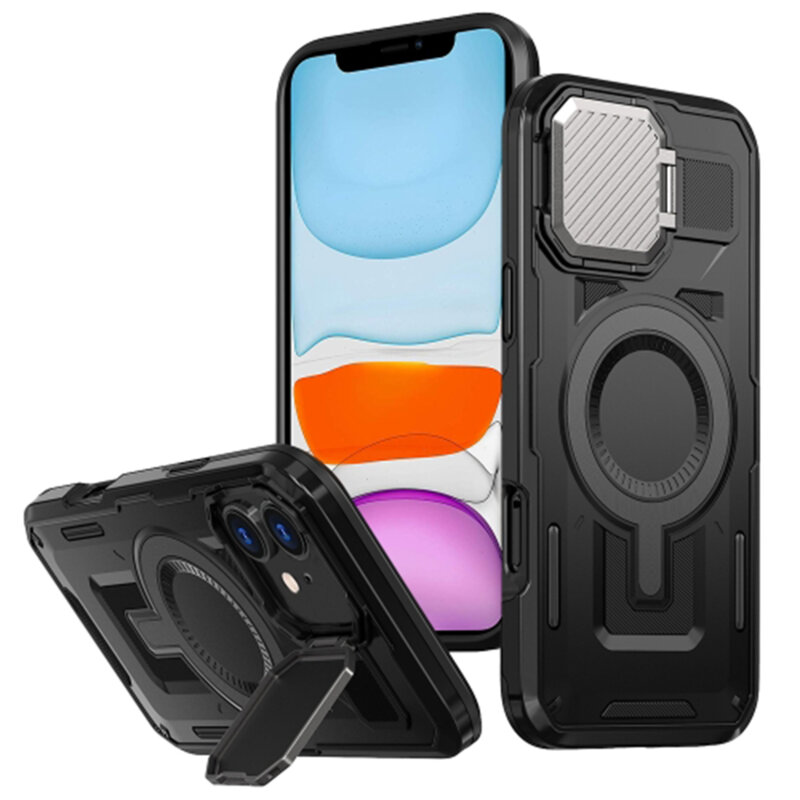 Husa iPhone 11 protectie camera Techsuit CamVault MagSafe, negru