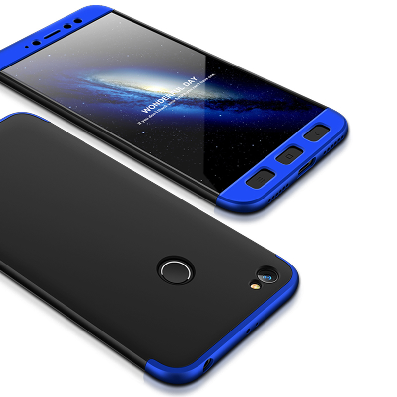 Husa Xiaomi Redmi Note 5A GKK 360 Full Cover Negru-Albastru