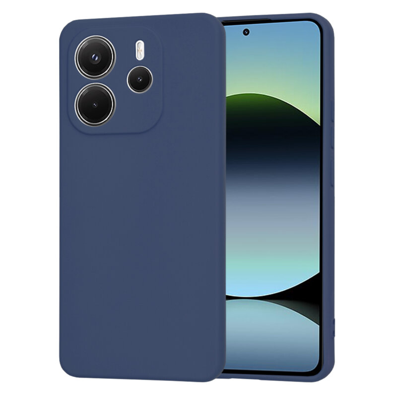 Husa silicon Xiaomi Redmi Note 14 4G (Standard) Techsuit SoftFlex, bleumarin