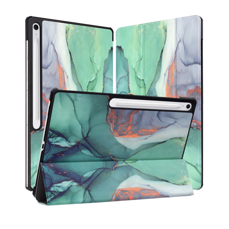 Husa Samsung Galaxy Tab S10 FE Plus Techsuit FoldPro, Green Time