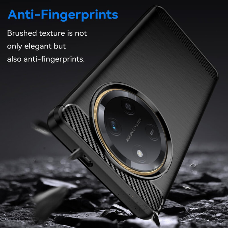 Husa Honor Magic7 Lite Techsuit Carbon Silicone, negru