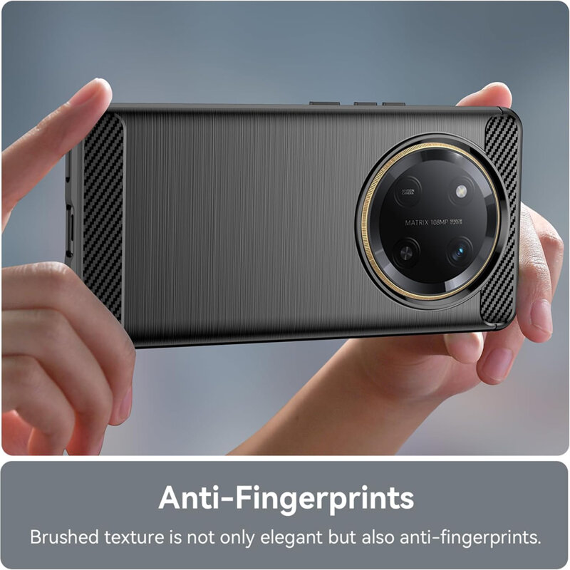 Husa Honor Magic7 Lite Techsuit Carbon Silicone, negru