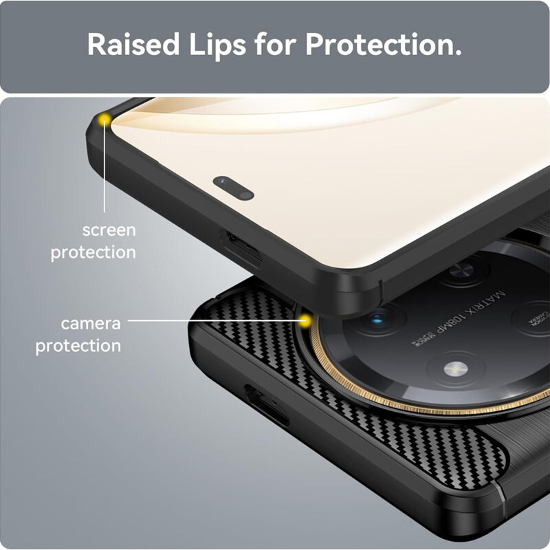 Husa Honor X9c Techsuit Carbon Silicone, negru