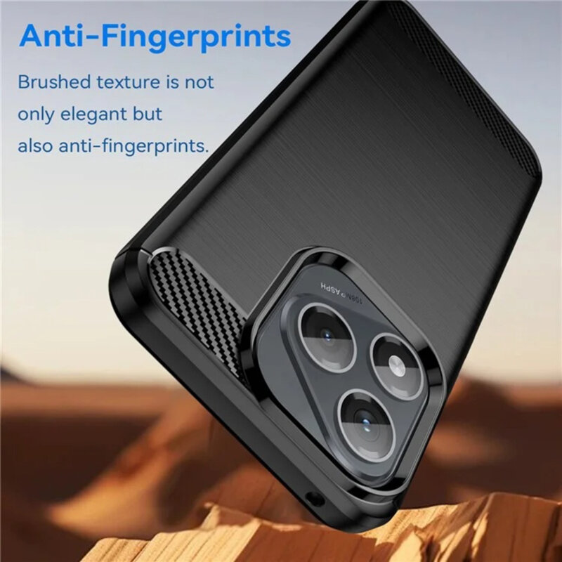 Husa Honor 400 Lite Techsuit Carbon Silicone, albastru