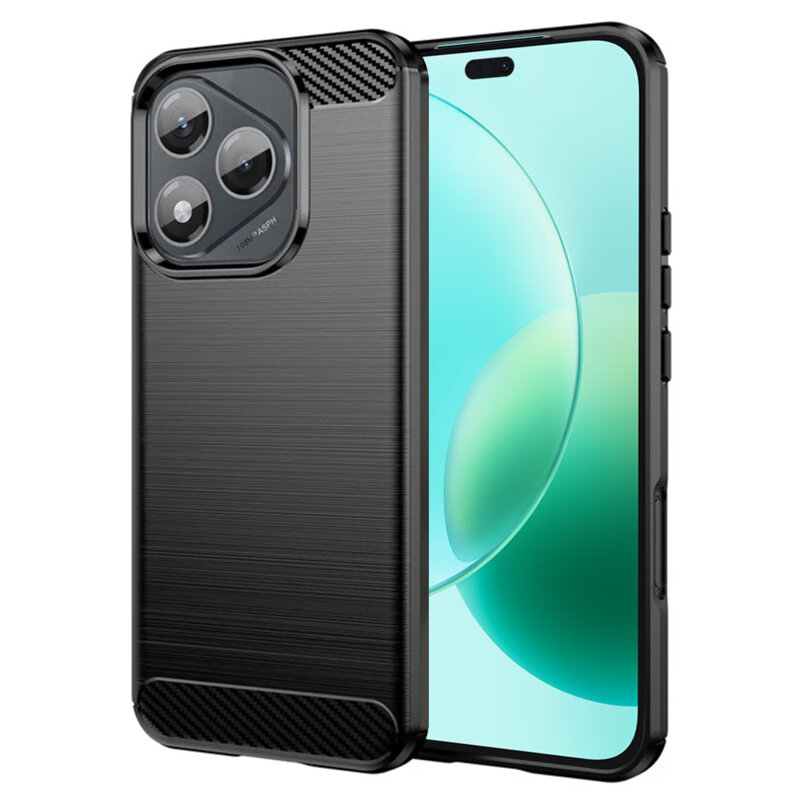 Husa Honor 400 Lite Techsuit Carbon Silicone, negru
