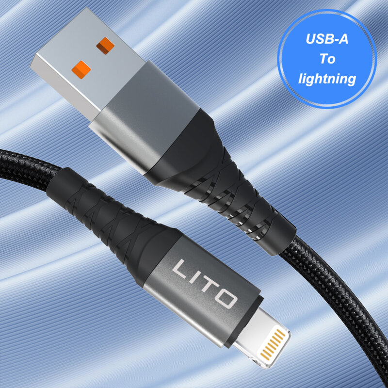 Cablu date USB la Lightning Fast Charge, 2.4A, 2m Lito LD22L