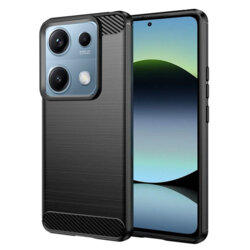 Husa Xiaomi Redmi Note 14S Techsuit Carbon Silicone, negru