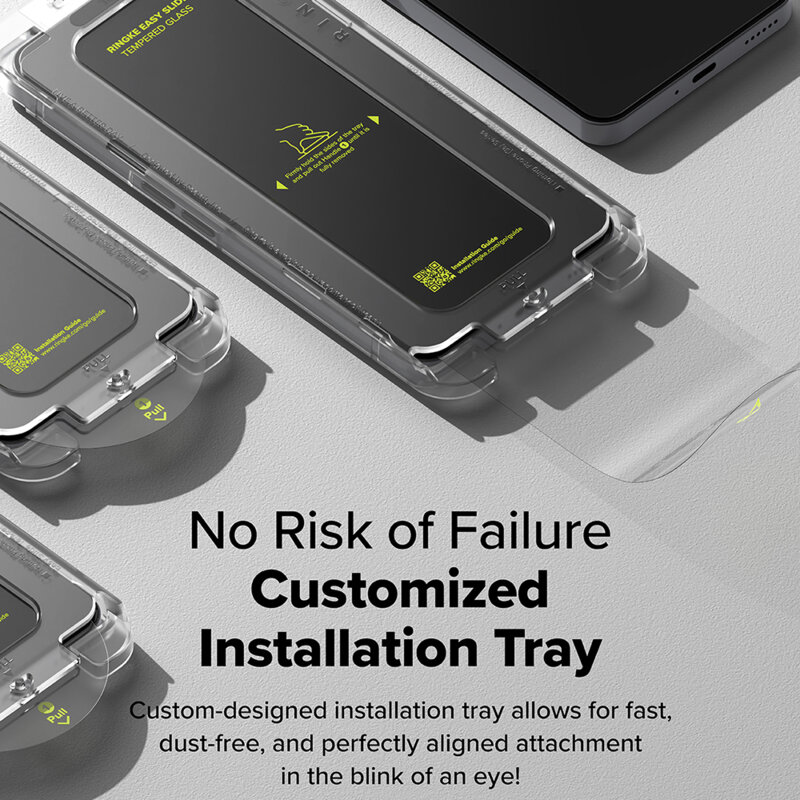 [Pachet 2x] Folie sticla Nothing Phone (3a) Pro Ringke Easy Slide Tempered Glass, transparenta