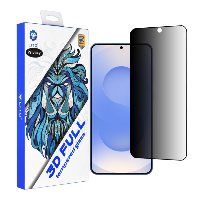 Folie sticla Samsung Galaxy S25 Lito 3D Full Cover, negru