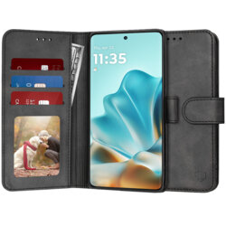 Husa 360 Motorola Edge 60 Fusion Techsuit Diary Book, negru