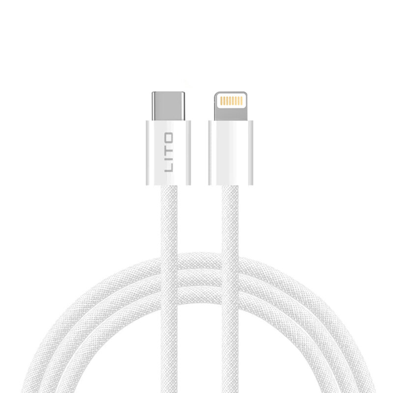 Cablu de date Fast Charging Type-C la Lightning Lito, 2m, 60W, LD04