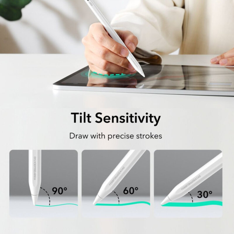 Stylus pencil pentru iPad, creion tableta Apple ESR Geo, alb
