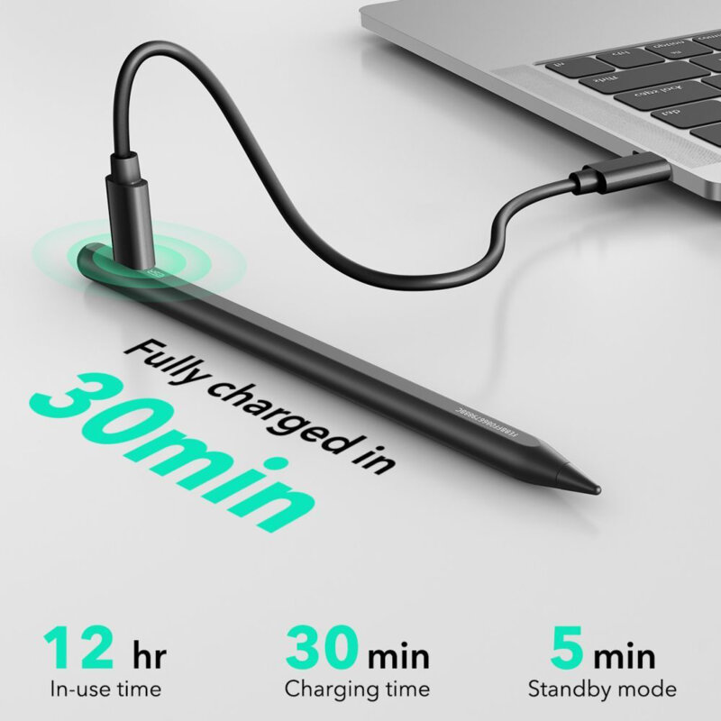 Stylus pencil pentru iPad, creion tableta Apple ESR Geo, negru