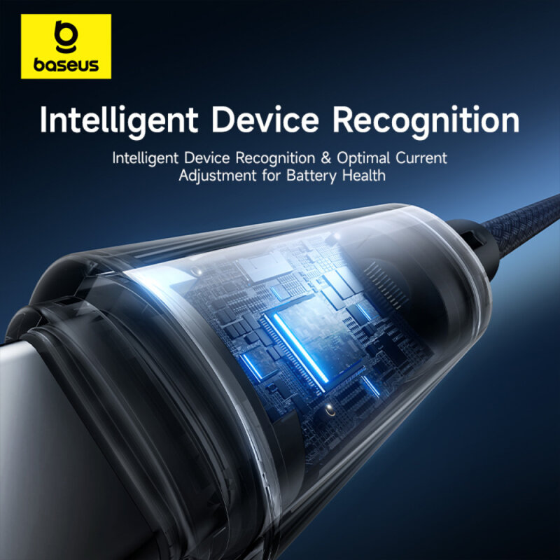 Cablu Fast Charge USB la Type-C 100W Baseus Lit, 2m, negru