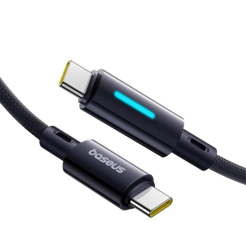 Cablu Fast Charge Macbook 100W Baseus Lit, 1m, negru, P10379000121-00