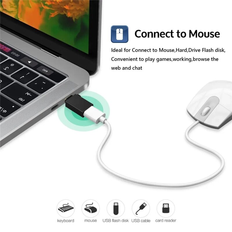 [Pachet 2x] Set adaptoare OTG, 2x USB to Type-C, 3A Techsuit A13