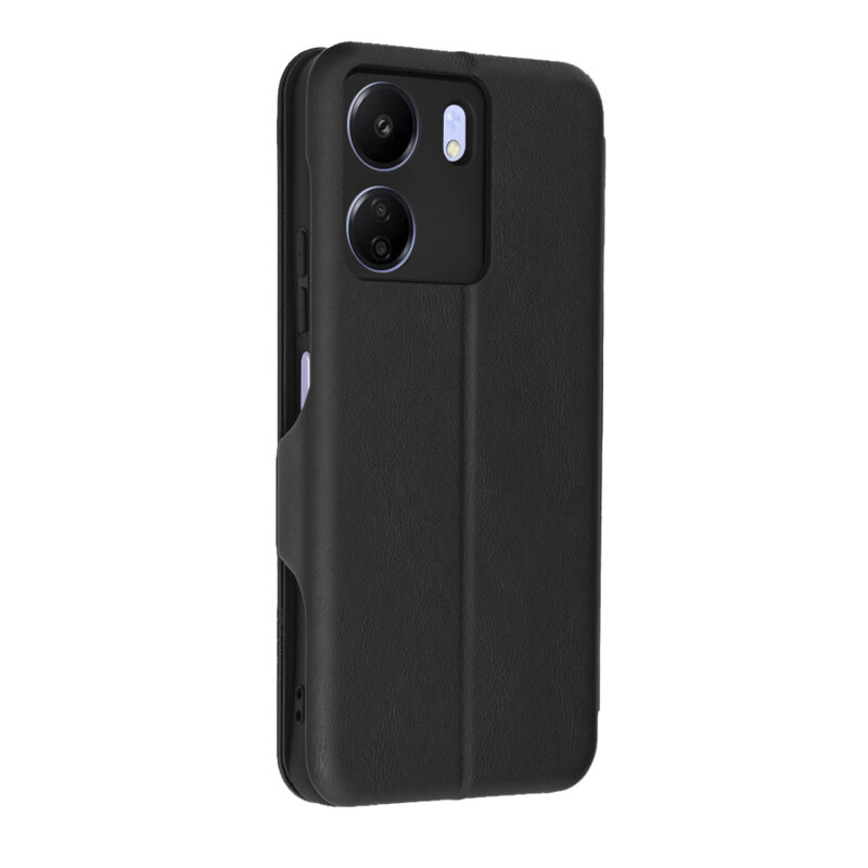 Husa 360° Xiaomi Poco C65 Techsuit Safe Wallet Plus, negru