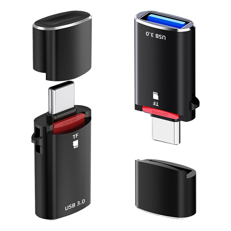 Cititor de carduri TF/adaptor USB la Type-C, 3A, Techsuit CC1