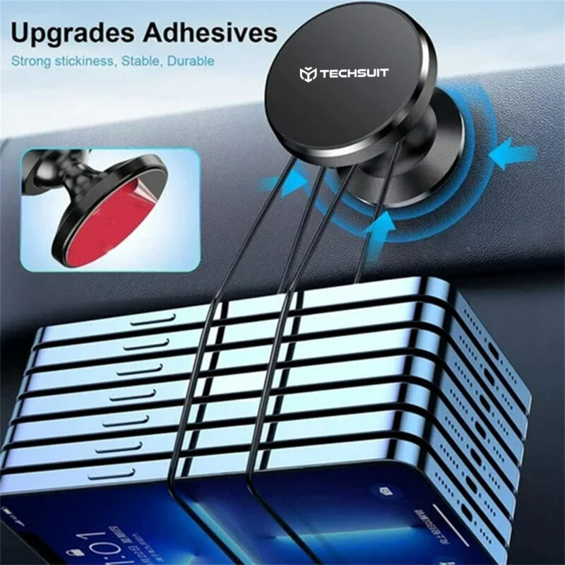 Suport magnetic telefon pentru masina, birou Techsuit TinyGrip S10