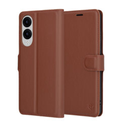 Husa Samsung Galaxy S25 Edge Techsuit Leather Folio, maro