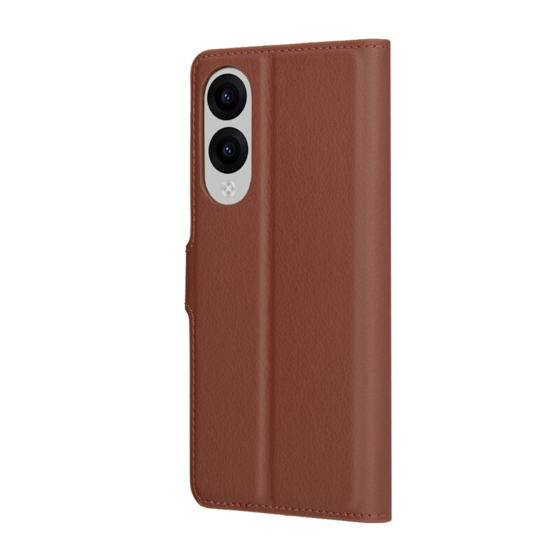 Husa Samsung Galaxy S25 Edge Techsuit Leather Folio, maro