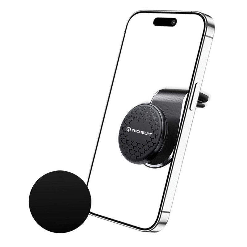 Suport auto magnetic Waterfall Techsuit AirGrip S8, negru/argintiu