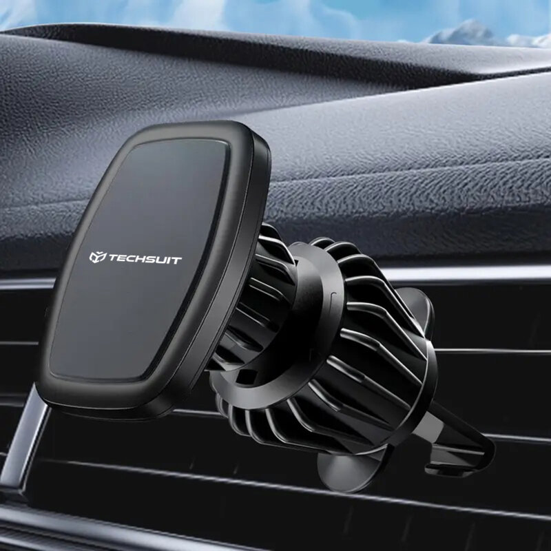 Suport telefon auto grila ventilatie Techsuit AirFix S2, negru