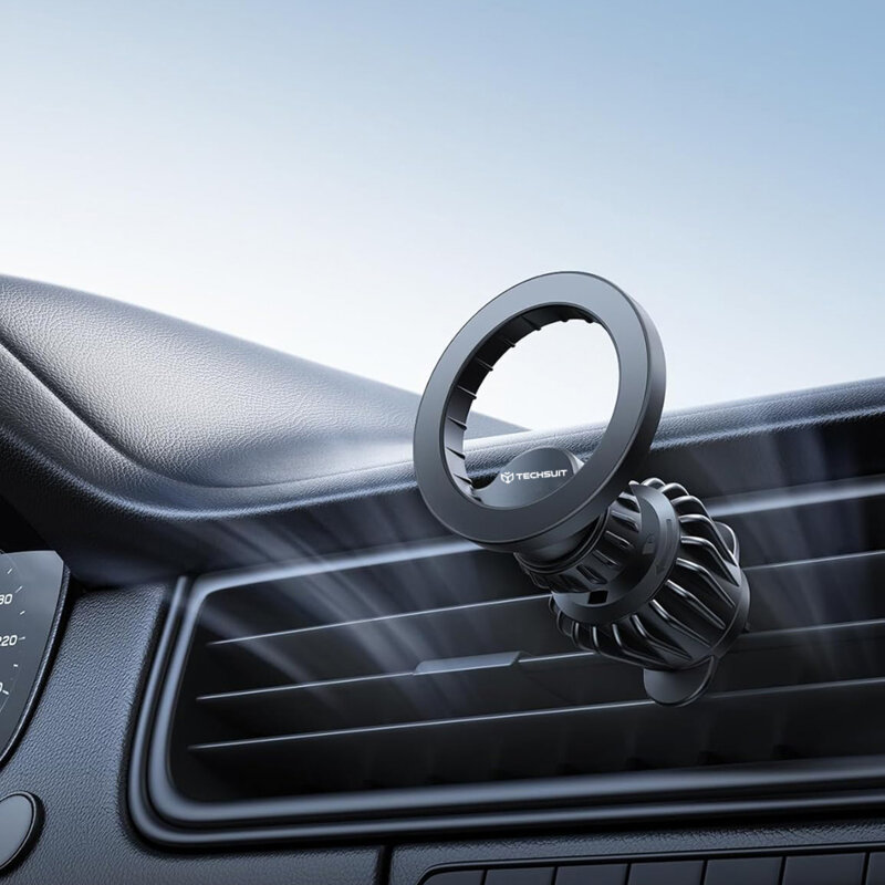 Suport auto magnetic grila ventilatie Techsuit AirFix S1, negru