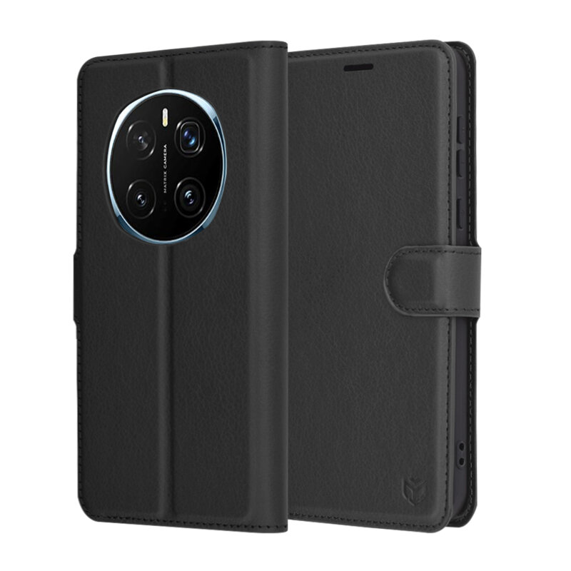 Husa Honor Magic7 Pro Techsuit Leather Folio, negru