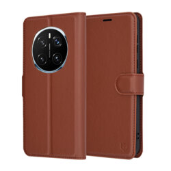 Husa Honor Magic7 Pro Techsuit Leather Folio, maro