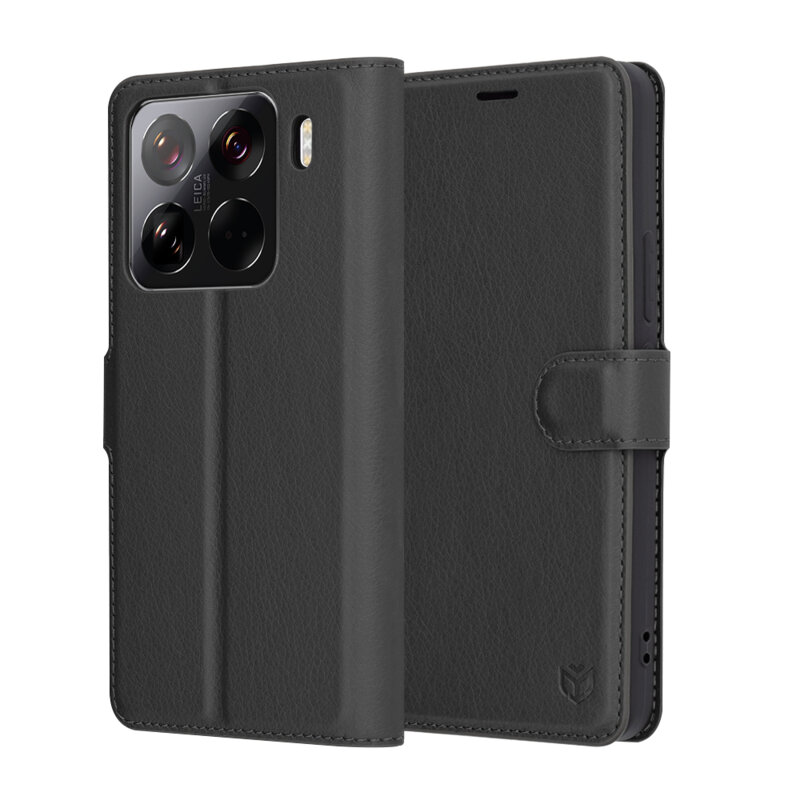 Husa Xiaomi 15 Pro Techsuit Leather Folio, negru