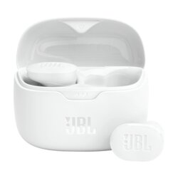 Casti originale Bluetooth cu microfon TWS JBL Tune Buds, alb
