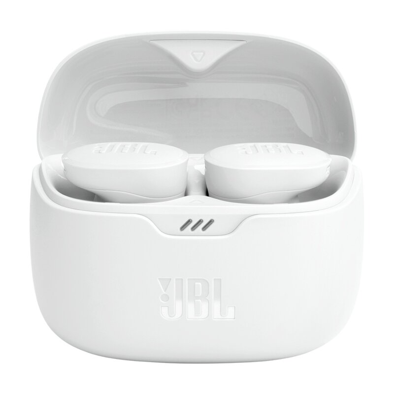 Casti originale Bluetooth cu microfon TWS JBL Tune Buds, alb