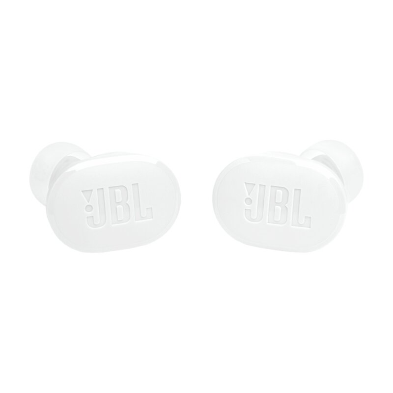 Casti originale Bluetooth cu microfon TWS JBL Tune Buds, alb