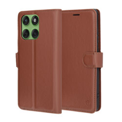 Husa Motorola Edge 60 Techsuit Leather Folio, maro